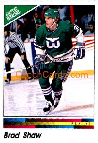 Brad Shaw 1990/91 Panini NHL sticker #344 RC