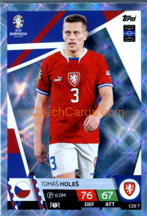 Tomáš Holeš 2024 EURO Match Attax crystal parallel #CZE7