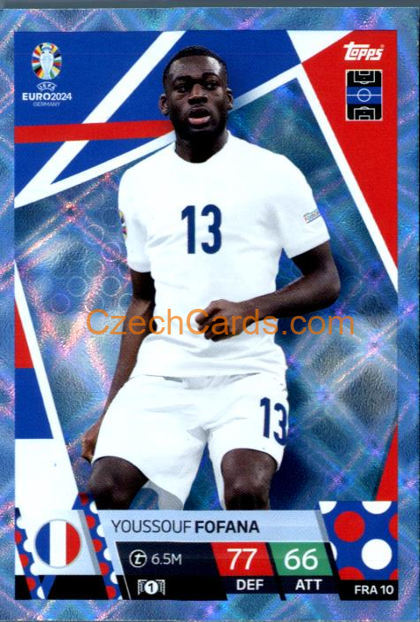 Youssouf Fofana 2024 EURO Match Attax crystal parallel #FRA10