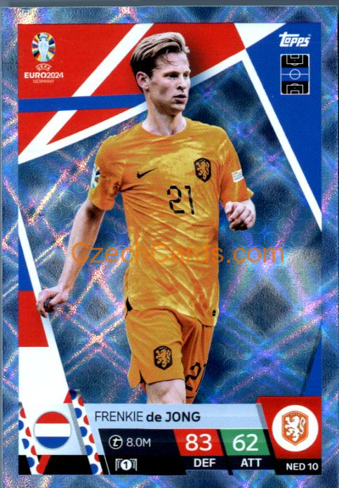 Frenkie de Jong 2024 EURO Match Attax crystal parallel #NED11
