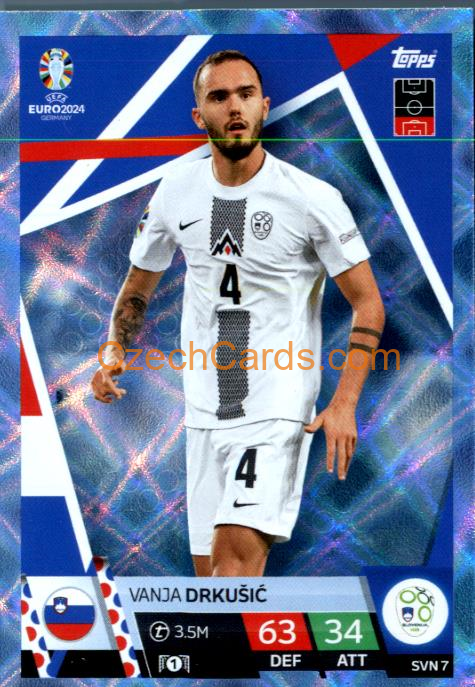 Vanja Drkušić 2024 EURO Match Attax crystal parallel #SVN7