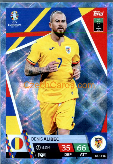 Denis Alibec 2024 EURO Match Attax crystal parallel #ROU16