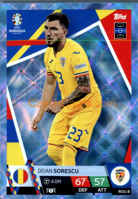 Deian Sorescu 2024 EURO Match Attax crystal parallel #ROU8