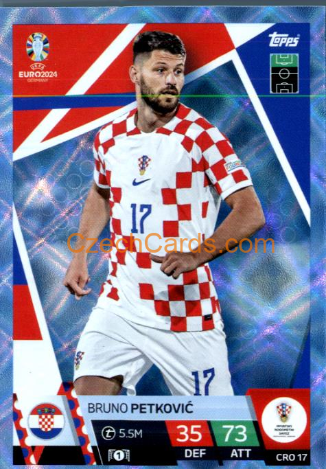 Bruno Petković 2024 EURO Match Attax crystal parallel #CRO17