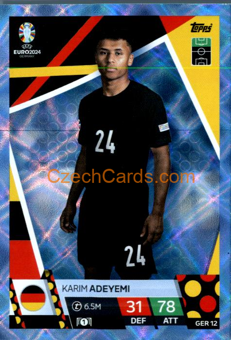 Karim Adeyemi 2024 EURO Match Attax crystal parallel #GER12