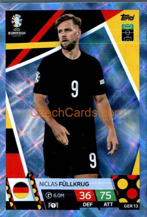 Niclas Füllkrug 2024 EURO Match Attax crystal parallel #GER13