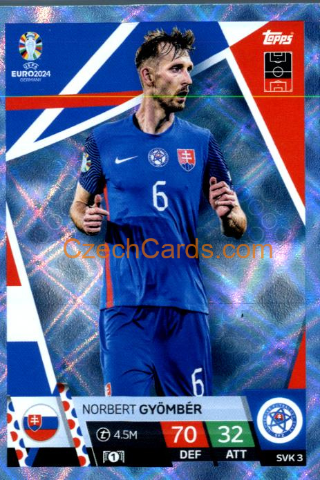 Norbert Gyömbér 2024 EURO Match Attax crystal parallel #SVK3