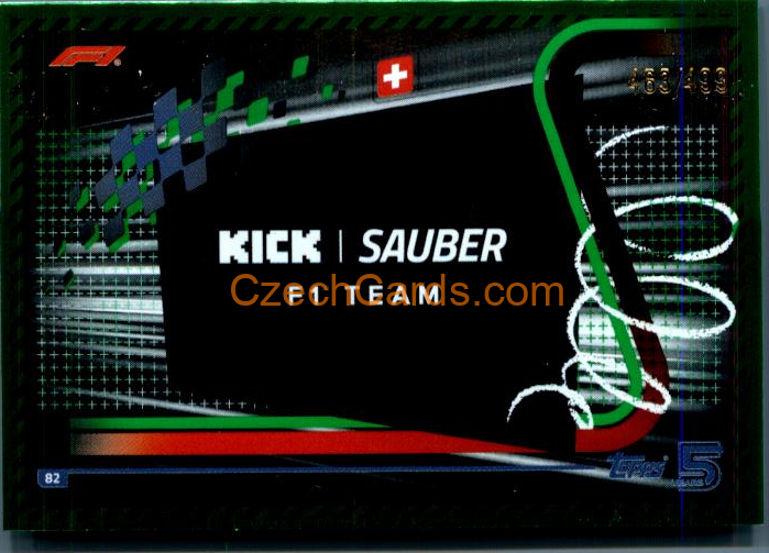 Team Logo Kick Sauber 2024 Topps Turbo Attax green parallel xx/499 #82