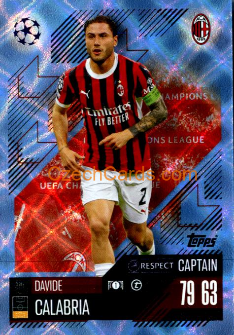 Davide Calabria 2024/25 Match Attax crystal parallel #310
