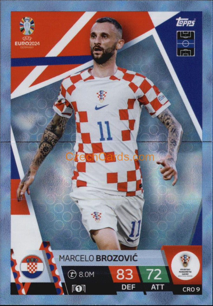 Marcelo Brozović 2024 EURO Match Attax crystal parallel #CRO9