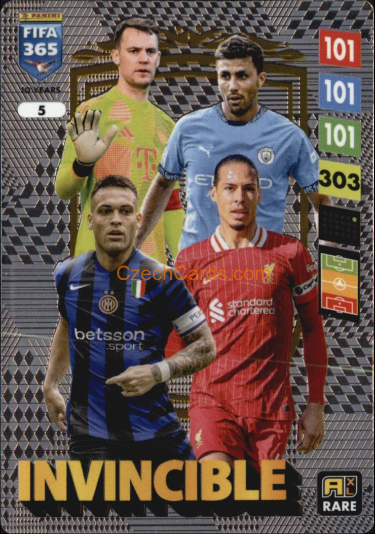 Manuel Neuer / Rúben Dias / Lautaro Martínez / Virgil van Dijk 2025 FIFA 365 Adrenalyn Invincible #5 
