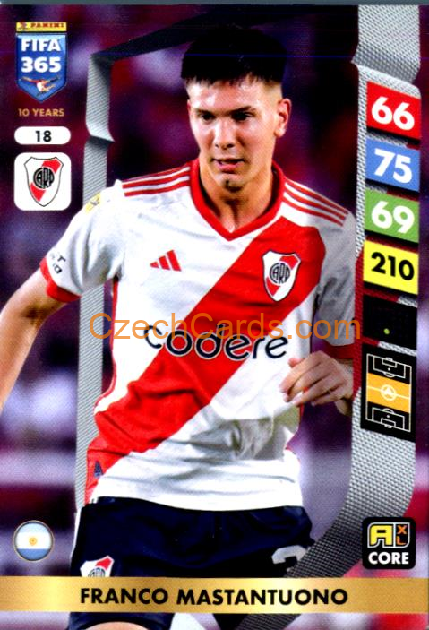 Franco Mastantuono 2025 FIFA 365 Adrenalyn #18