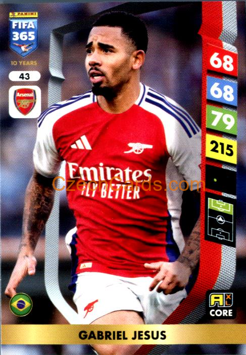 Gabriel Jesus 2025 FIFA 365 Adrenalyn #43