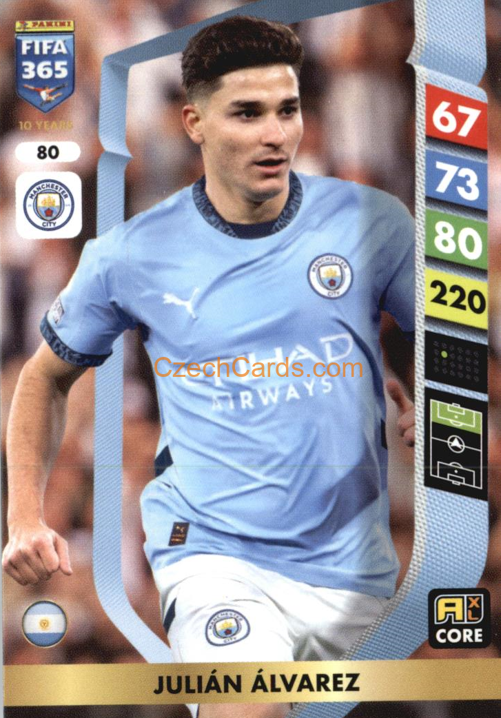 Julian Álvarez 2025 FIFA 365 Adrenalyn #80