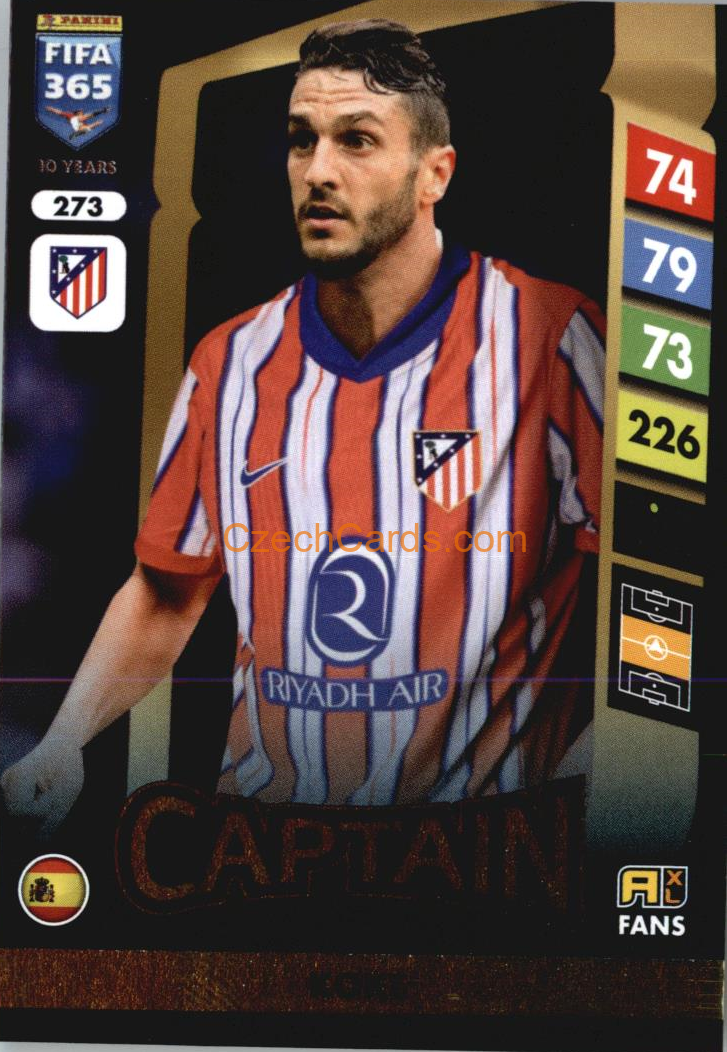 Koke 2025 FIFA 365 Adrenalyn Captain #273