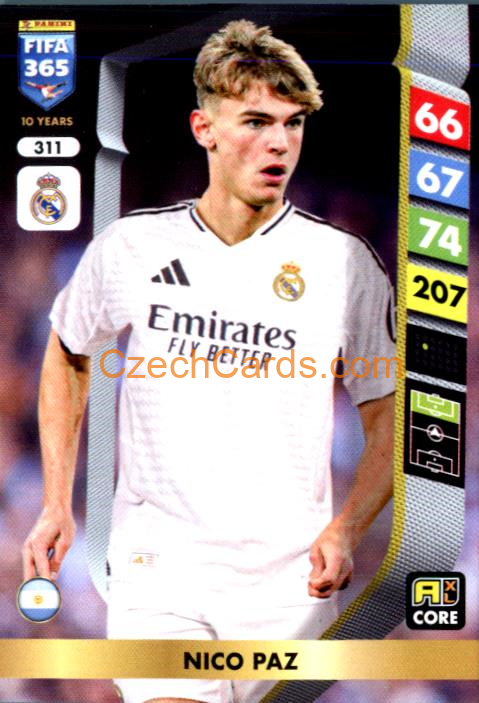 Nico Paz 2025 FIFA 365 Adrenalyn #311