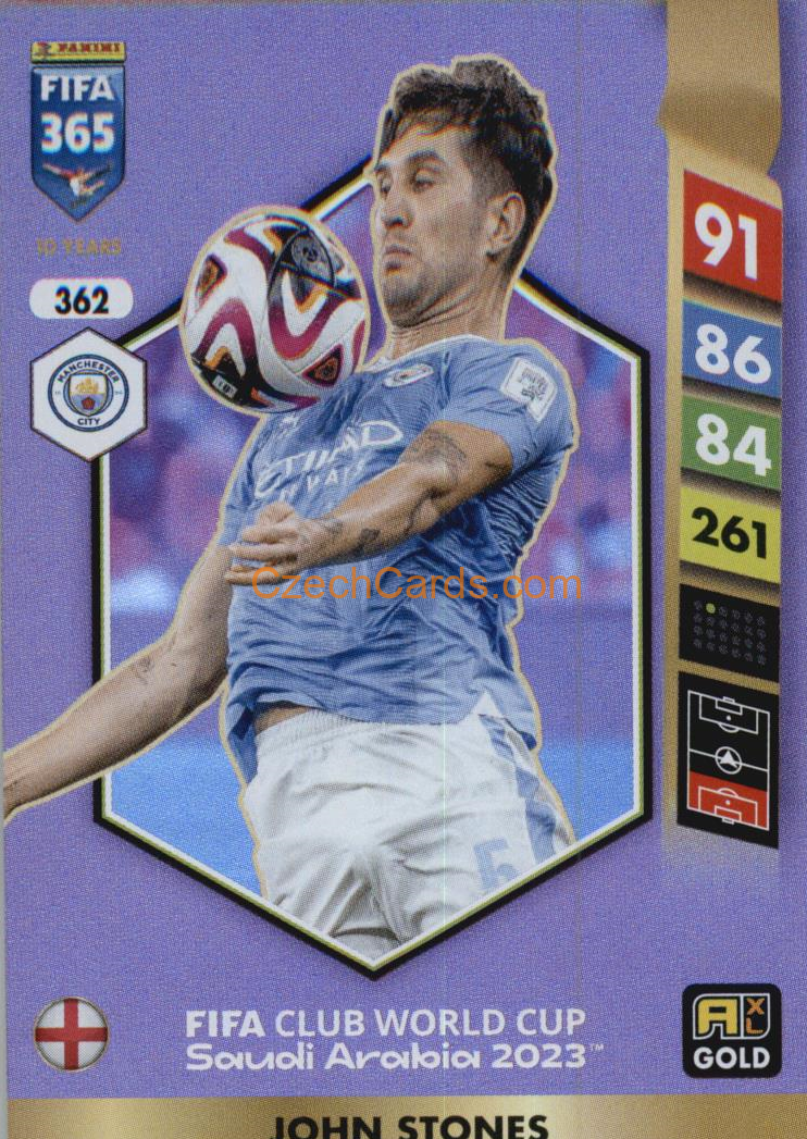 John Stones 2025 FIFA 365 Adrenalyn Gold #362