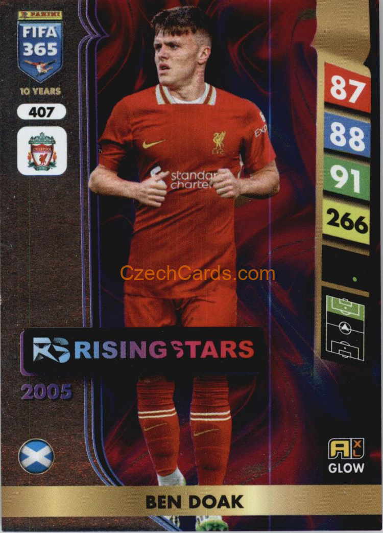 Ben Doak 2025 FIFA 365 Adrenalyn GLOW / Rising Star #407