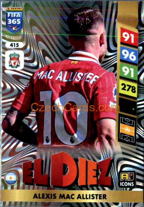 Alexis Mac Allister 2025 FIFA 365 Adrenalyn ICONS / El Diez #415
