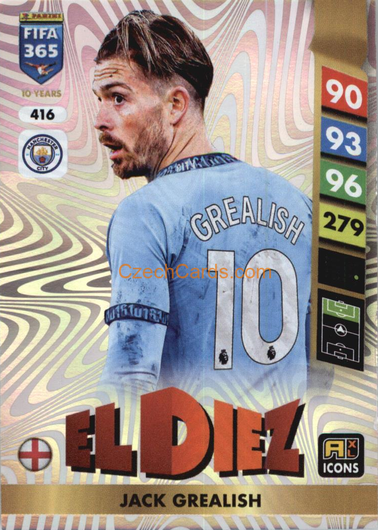 Jack Grealish 2025 FIFA 365 Adrenalyn ICONS / El Diez #416