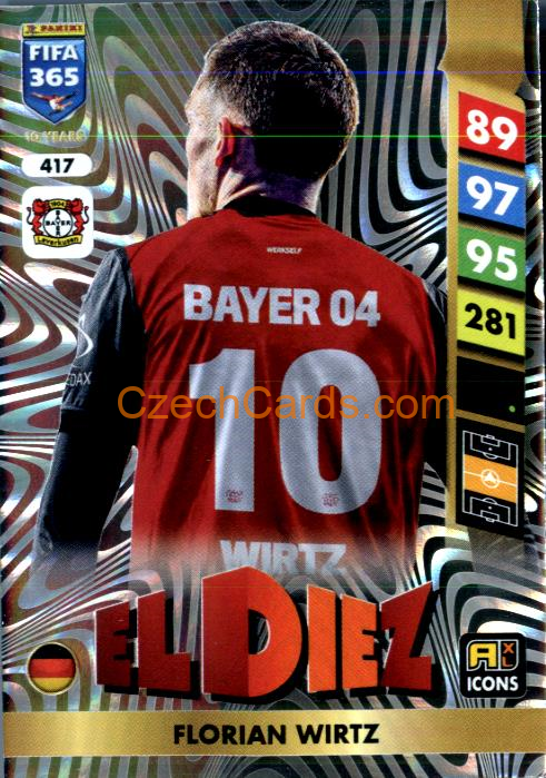 Florian Wirtz 2025 FIFA 365 Adrenalyn ICONS / El Diez #417