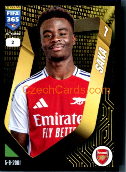 Bukayo Saka 2025 FIFA 365 sticker #77