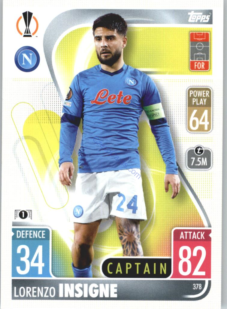 Lorenzo Insigne Topps Match Attax 2021/22 #378