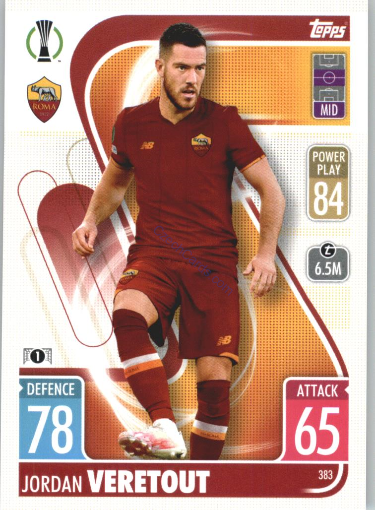 Jordan Veretout Topps Match Attax 2021/22 #383