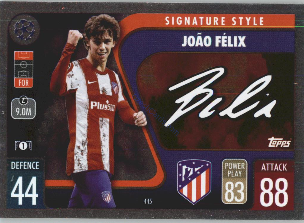 João Félix Topps Match Attax 2021/22 Signature Style #445
