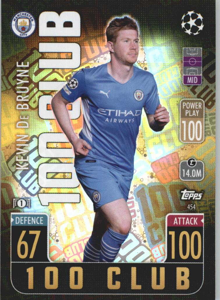 Kevin De Bruyne Topps Match Attax 2021/22 100 Club #454