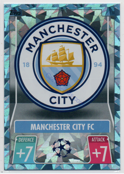 Manchester City FC Topps Match Attax 2021/22 Crystal paralel #10