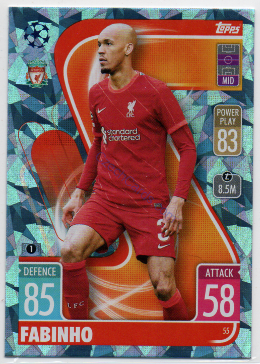 Fabinho Topps Match Attax 2021/22 Crystal paralel #55