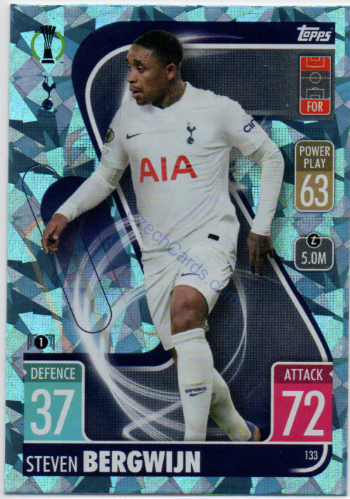 Steven Bergwijn Topps Match Attax 2021/22 Crystal paralel #133