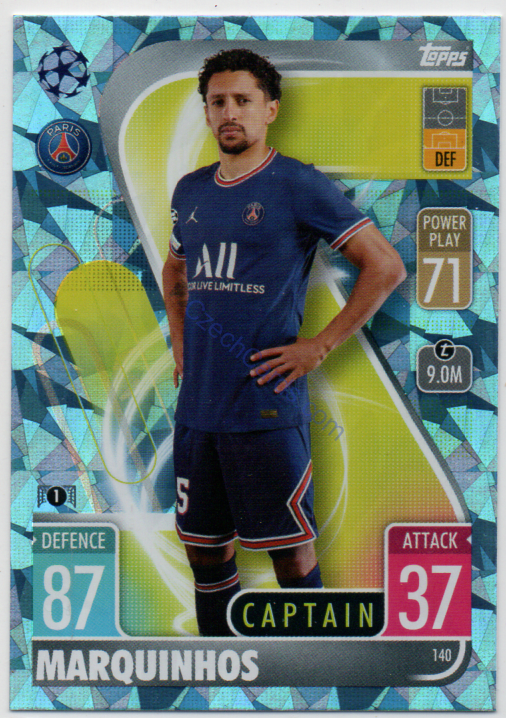 Marquinhos Topps Match Attax 2021/22 Crystal paralel #140