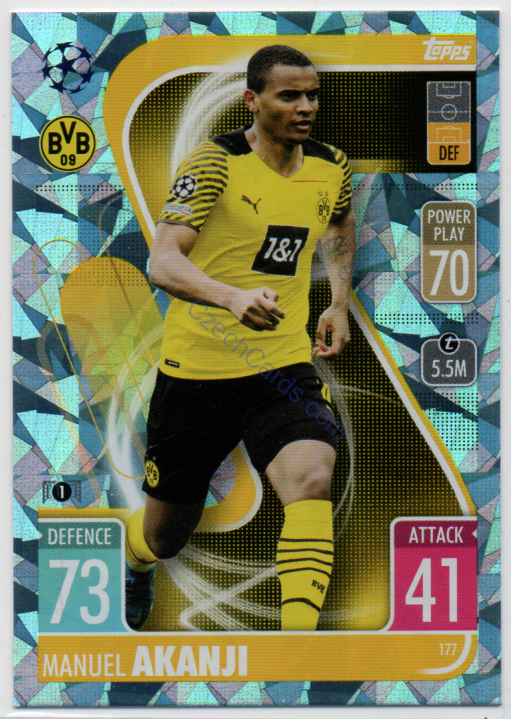 Manuel Akanji Topps Match Attax 2021/22 Crystal paralel #177