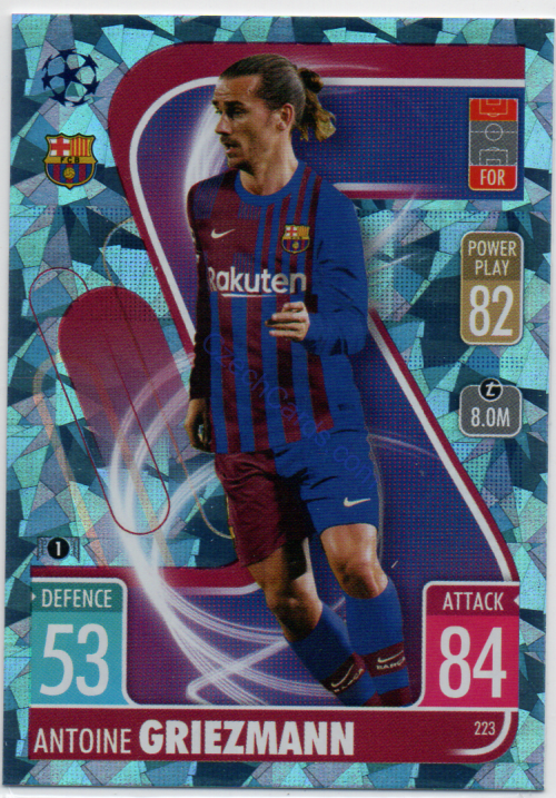 Antoine Griezmann Topps Match Attax 2021/22 Crystal paralel #223