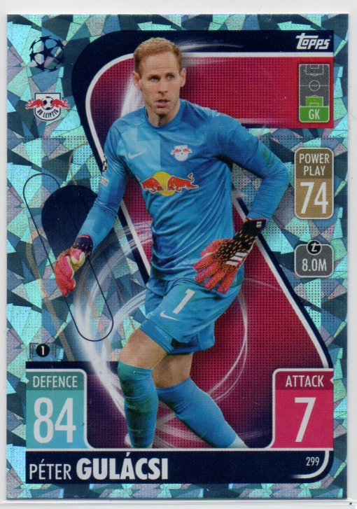 Péter Gulácsi Topps Match Attax 2021/22 Crystal paralel #299