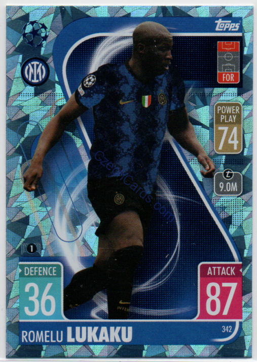 Romelu Lukaku Topps Match Attax 2021/22 Crystal paralel #342