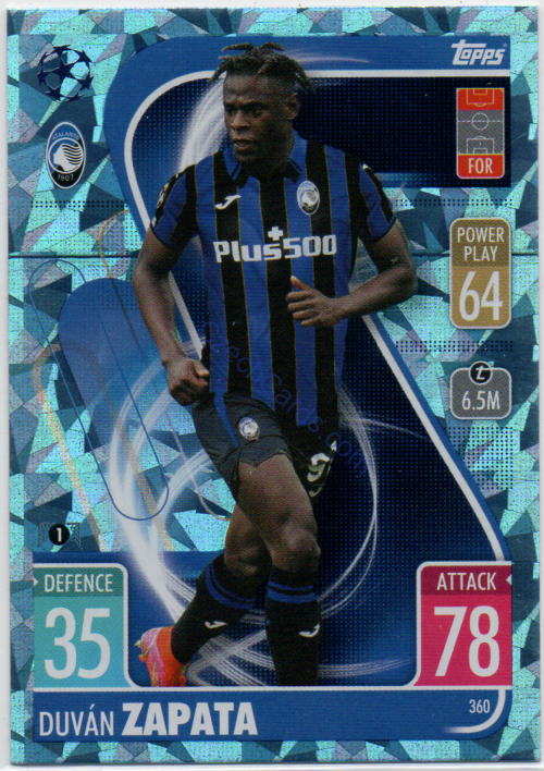 Duván Zapata Topps Match Attax 2021/22 Crystal paralel #360