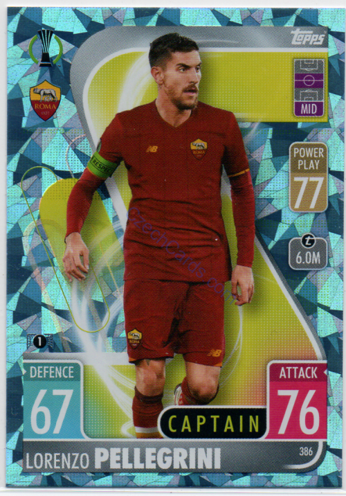 Lorenzo Pellegrini Topps Match Attax 2021/22 Crystal paralel #386