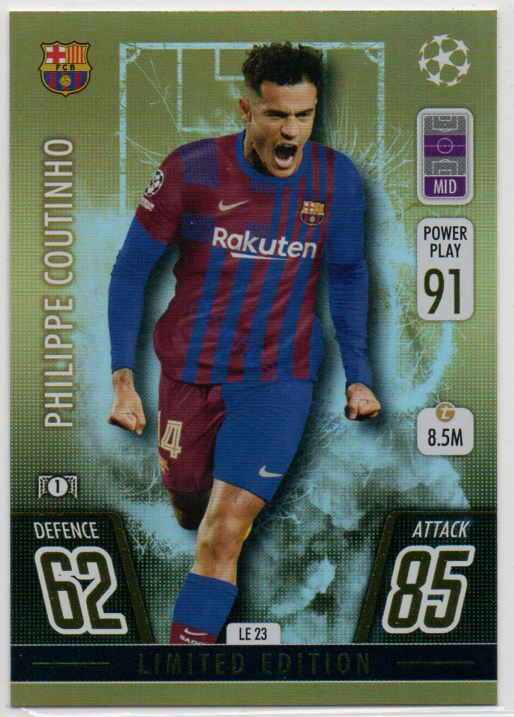 Philippe Coutinho Topps Match Attax 2021/22 Limited Edition #LE 23