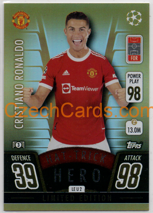 Cristiano Ronaldo Topps Match Attax 2021/22 Limited Hat-Trick Hero #LE U2