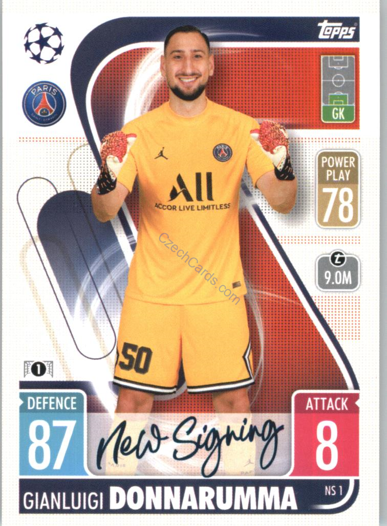 Gianluigi Donnarumma Topps Match Attax 2021/22 Update #NS 1