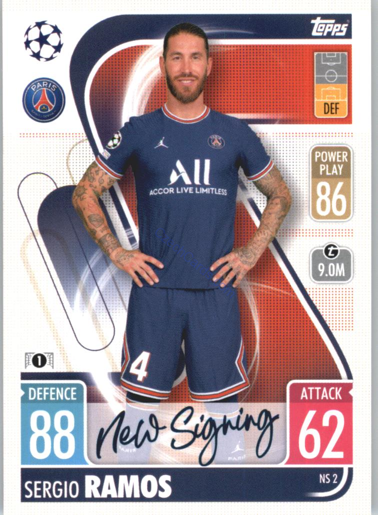 Sergio Ramos Topps Match Attax 2021/22 Update #NS 2