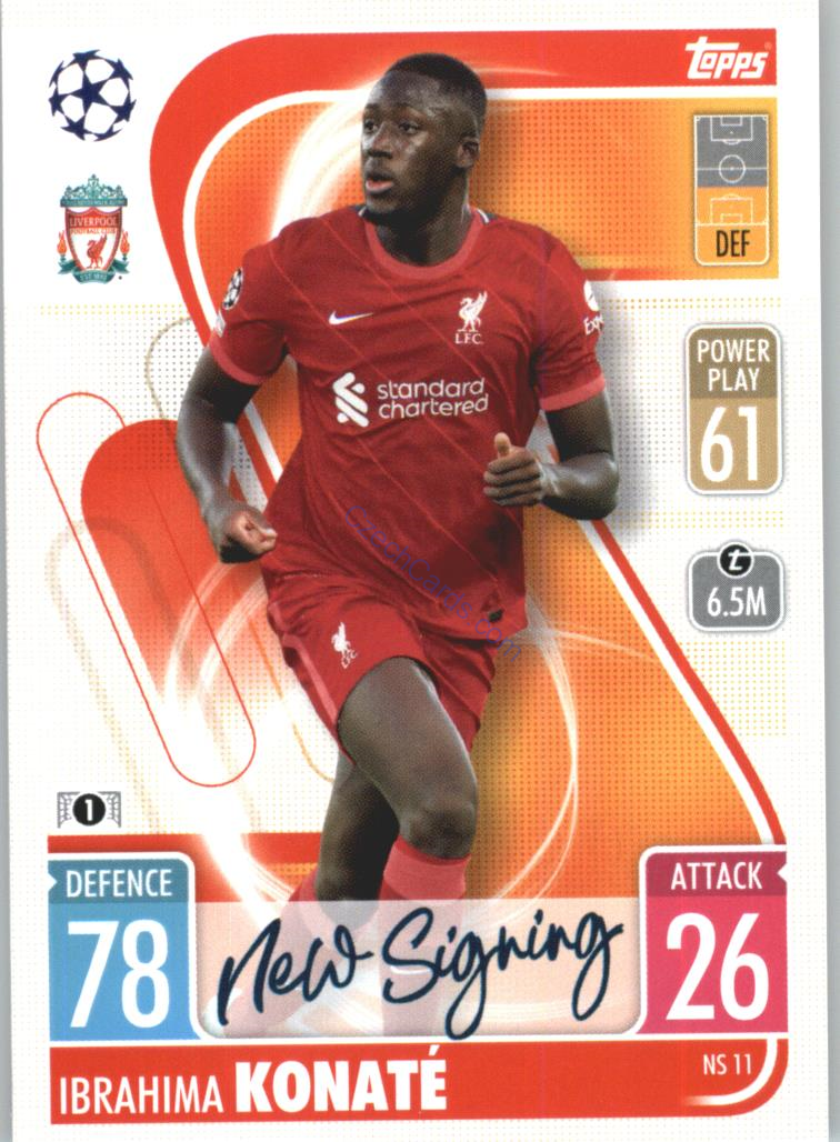 Ibrahima Konate Topps Match Attax 2021/22 Update #NS 11