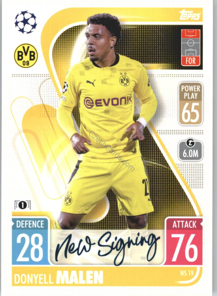 Donyell Malen Topps Match Attax 2021/22 Update #NS 19