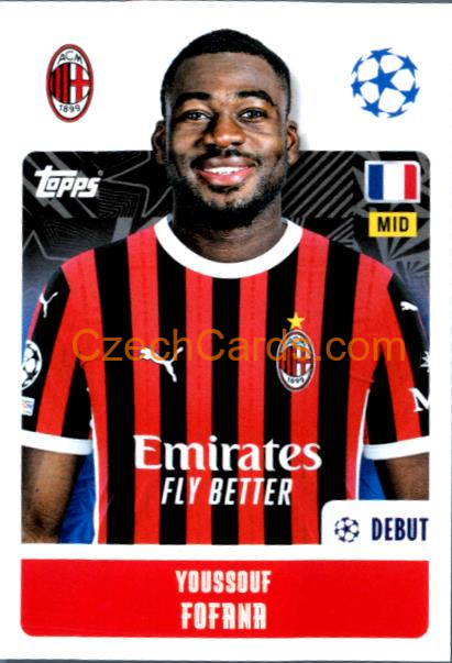 Youssouf Fofana 2024/25 Topps Champions League sticker #34