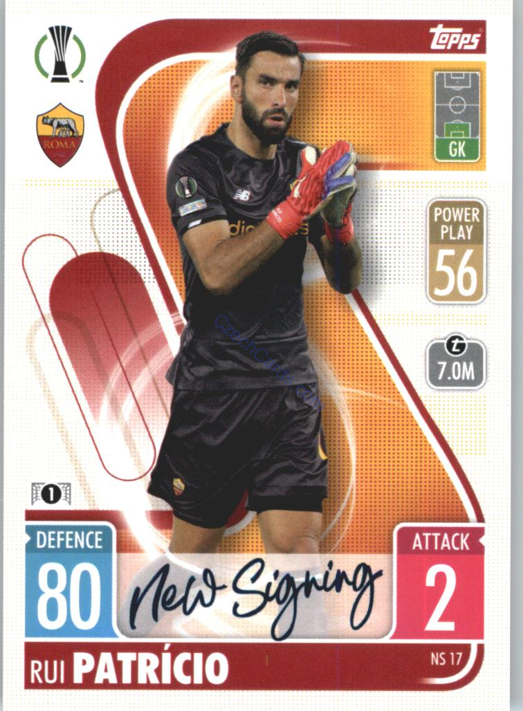 Rui Patricio Topps Match Attax 2021/22 Update #NS 17