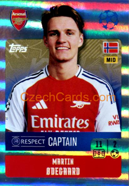 Martin Ødegaard 2024/25 Topps Champions League sticker shiny #41