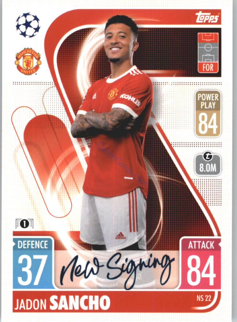 Jadon Sancho Topps Match Attax 2021/22 Update #NS 22